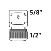 Conector de mangueira Verto (15G730)