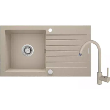 Fregadero de cocina + mezclador Deante (ZQZV7113)