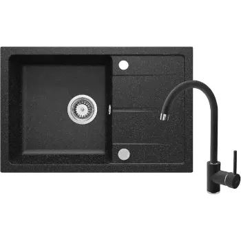 Küchenspüle + Mischbatterie Deante (ZRDA2113)
