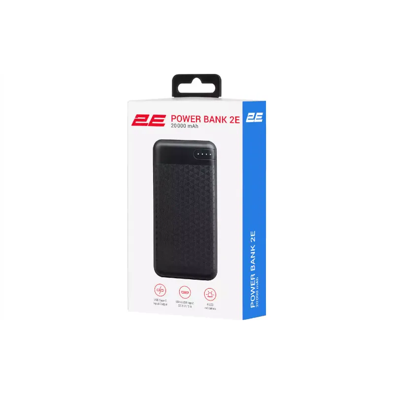 Повербанк 2E 20000 mAh (2E-PB2004-BLACK), Black
