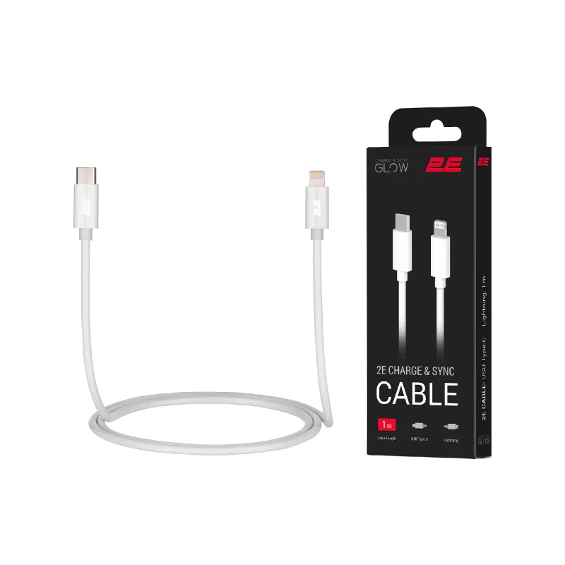 Lade- und Synchronisationskabel 2E USB-C - Lightning, White (2E-CCCL-WH)