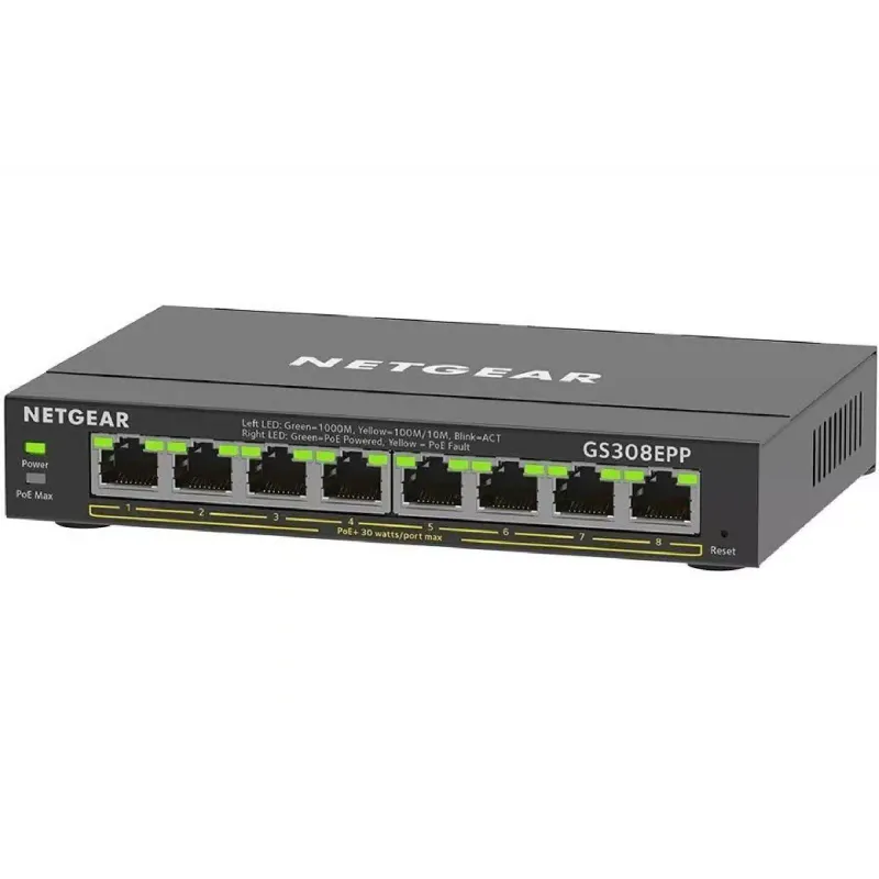 يُحوّل Netgear GS308EPP (GS308EPP-100PES)