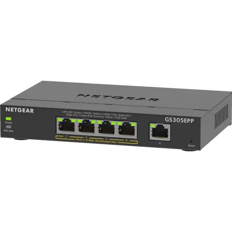 Превключвател Netgear (GS305EPP-100PES)