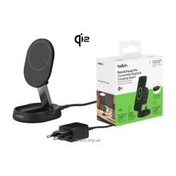 Charger Belkin Stand Magnetic Qi2 (WIA008VFBK), Black Charger Belkin Stand Magnetic Qi2 (WIA008VFBK), Black