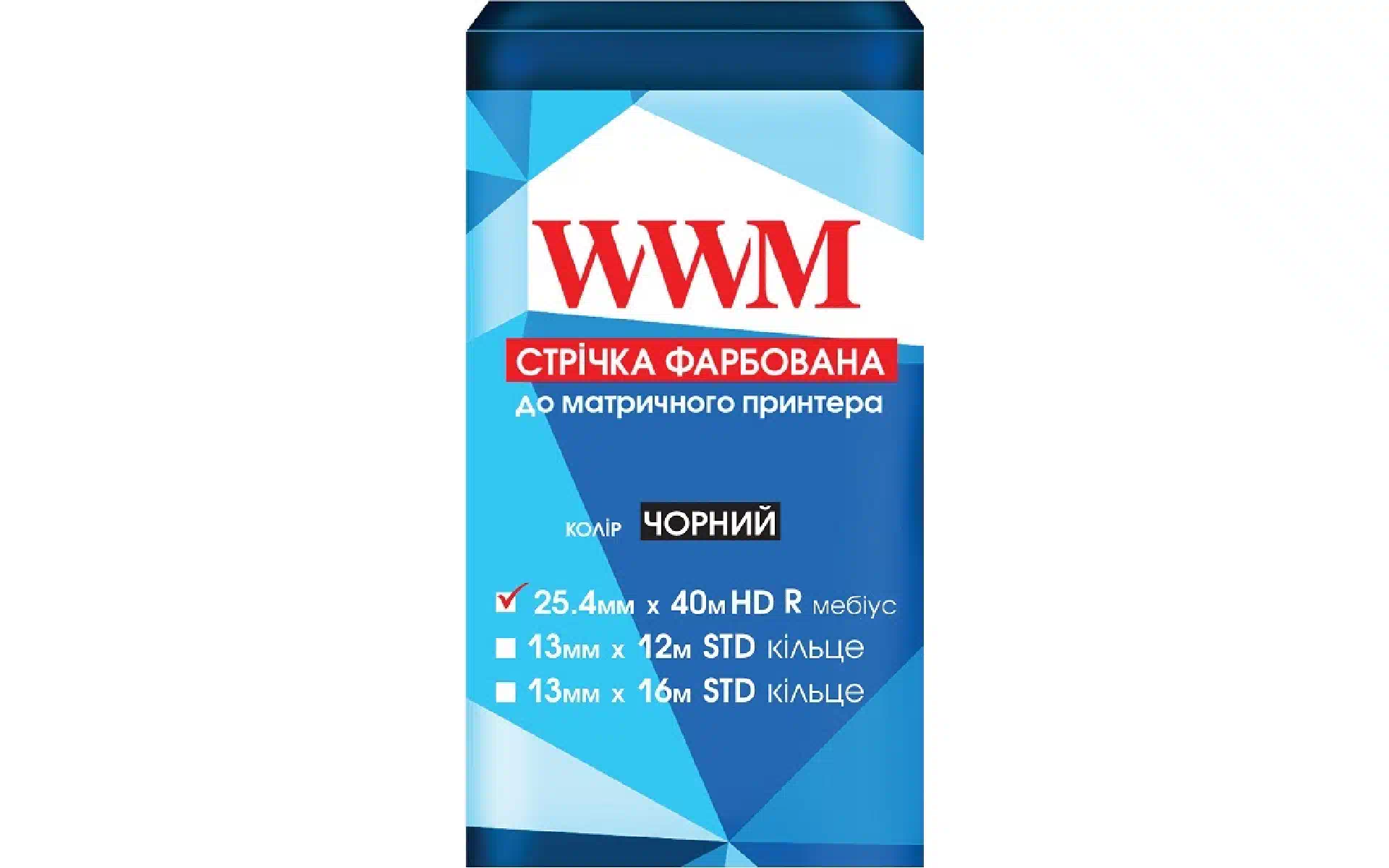 Fita de tinta WWM, Black (M25.40HM) Fita de tinta WWM, Black (M25.40HM)