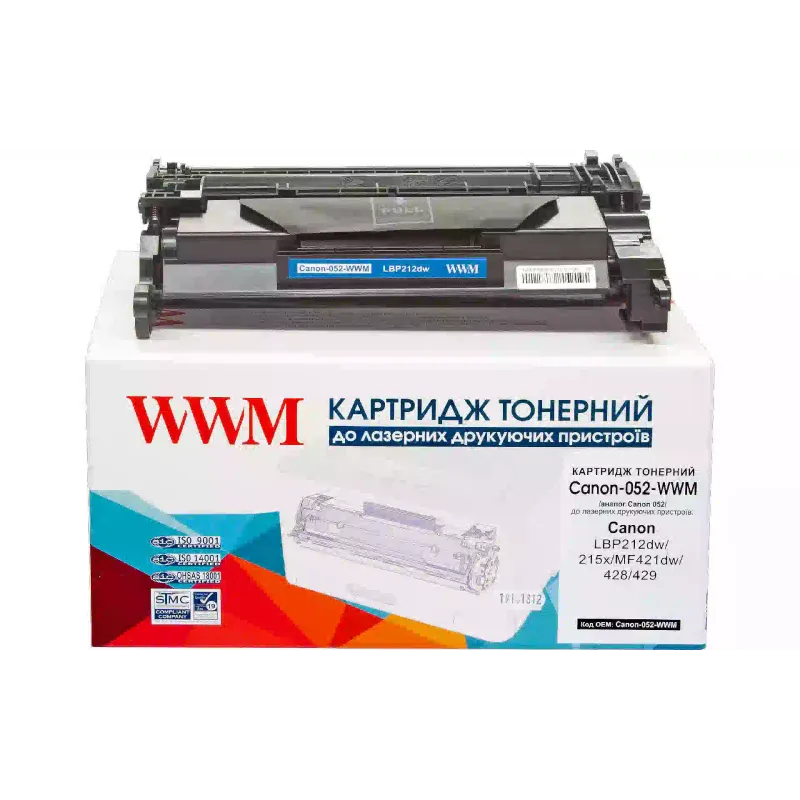 خرطوشة WWM Canon 052, Black (Canon-052-WWM)