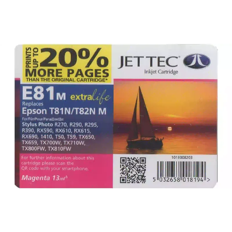 خرطوشة JetTec C13T08234A10/C13T11234A10, Magenta (110E008203)