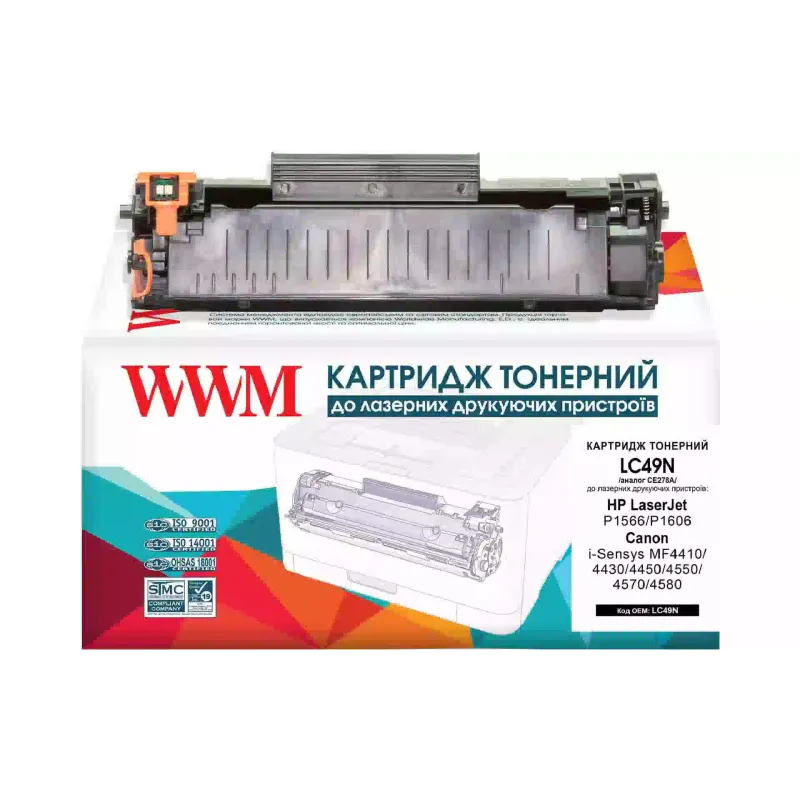 Cartridge WWM  Black CE278A (LC49N)