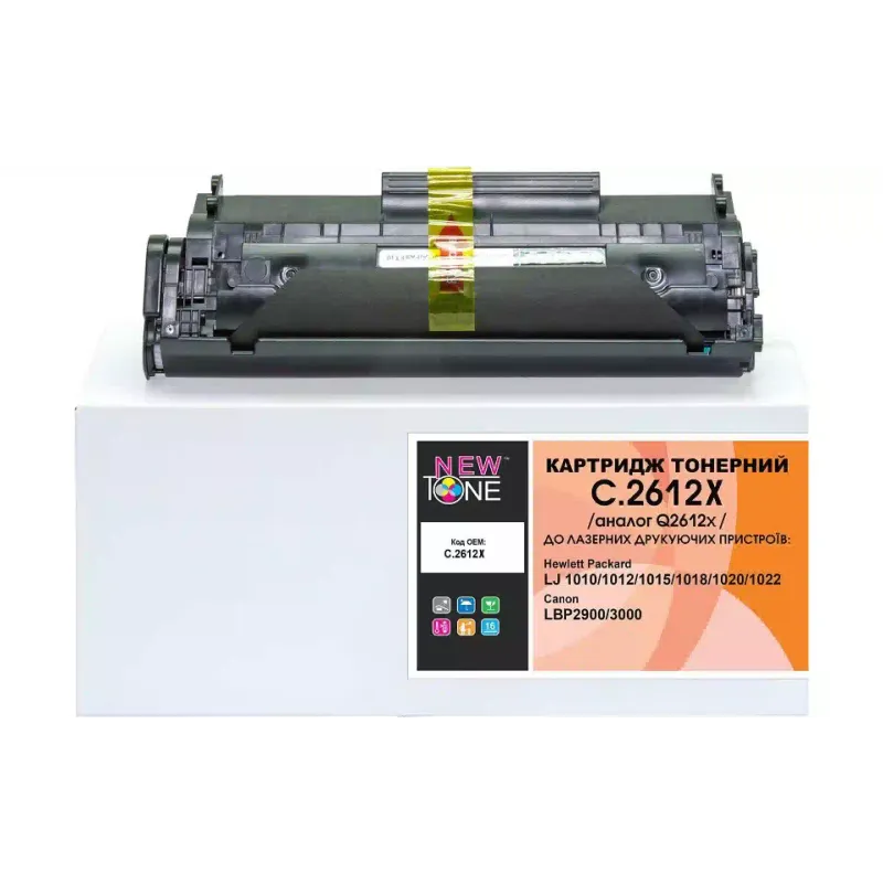 Cartucho Newtone, Black (NT-KT-Q2612X)