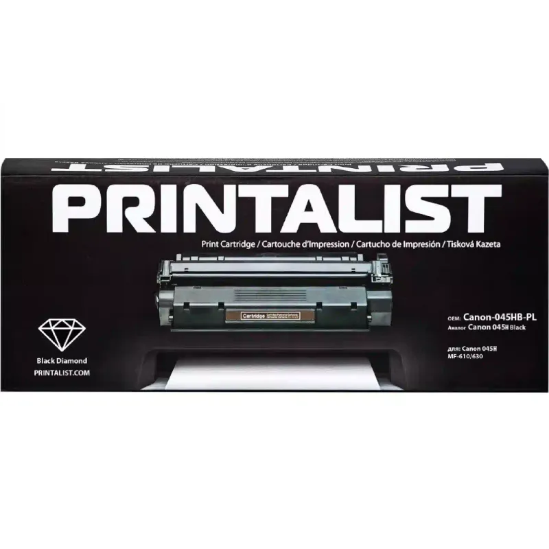 خرطوشة Printalist Canon 045H, Black (Canon-045HB-PL)