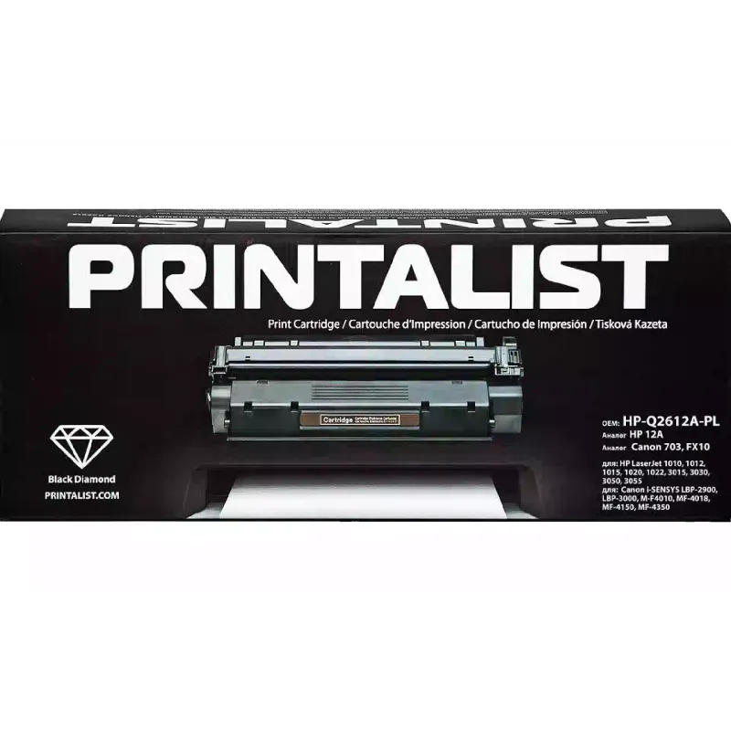 خرطوشة Printalist Q2612A, Black (HP-Q2612A-PL)