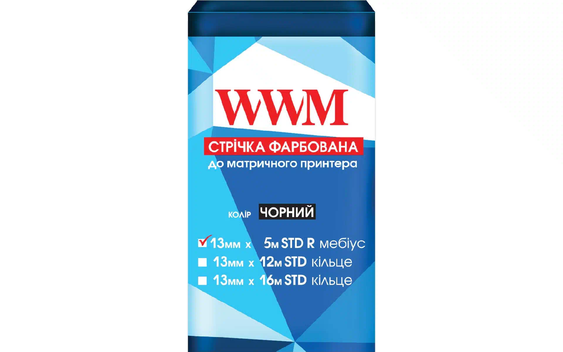 Fita de tinta WWM, Black (R13.5SR) Fita de tinta WWM, Black (R13.5SR)