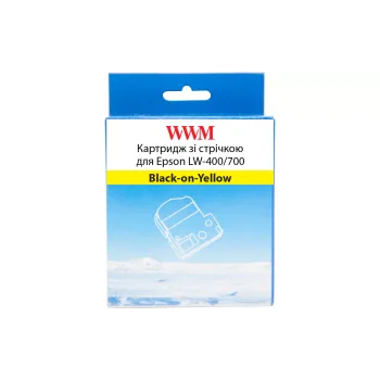 Κασέτα μελανοταινίας WWM, Black-on-Yellow (WWM-SC6Y)
