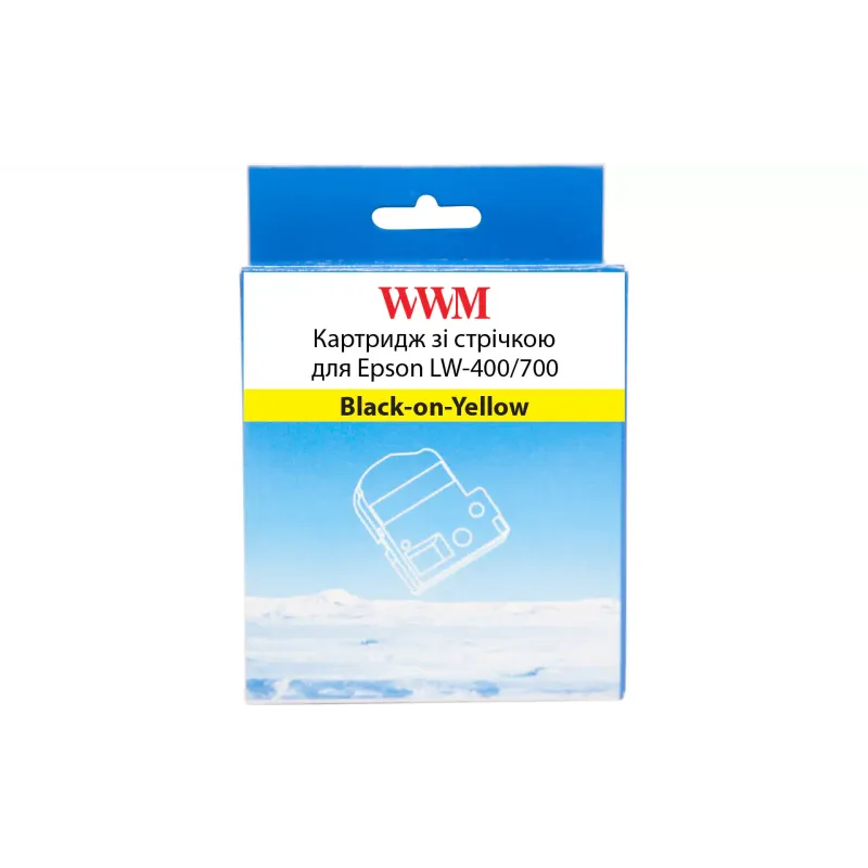 Κασέτα μελανοταινίας WWM, Black-on-Yellow (WWM-SC9Y)