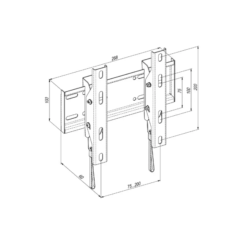 Βάση στήριξης για οθόνη με δυνατότητα κλίσης KSL (WMO-5121N)
