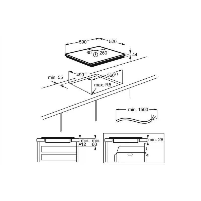 Варильна поверхня Electrolux (LIR60433), Black