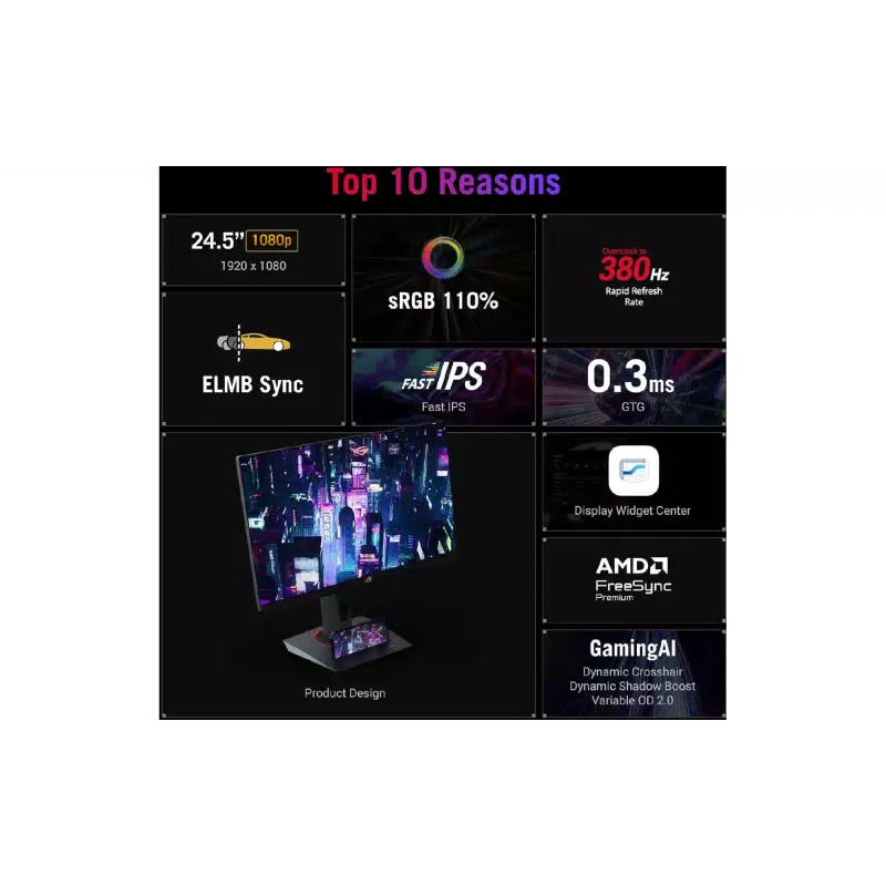 شاشة ألعاب Asus XG259QNS (90LM09M0-B01370)