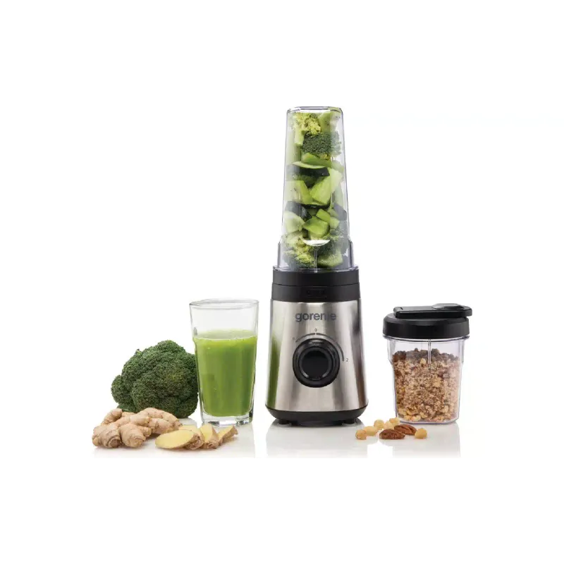 Блендер для смузі Gorenje (BSM600E), 600 мл, 320 Вт, Black/Stainless steel