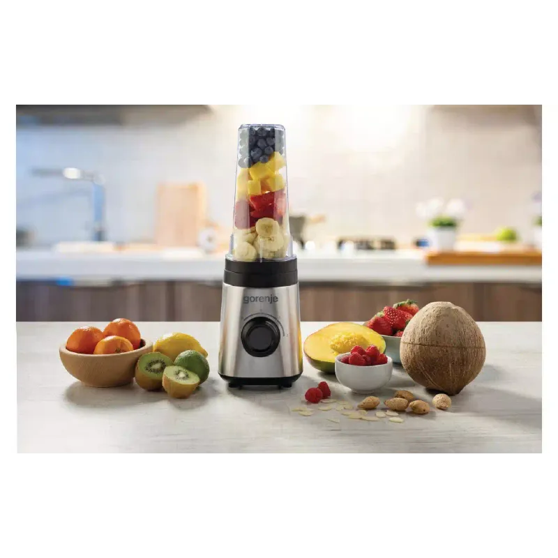 Блендер для смузі Gorenje (BSM600E), 600 мл, 320 Вт, Black/Stainless steel