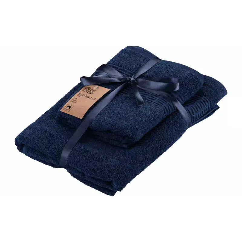 Toalha felpuda Ardesto Lotus, Dark Blue (ART2357DB)