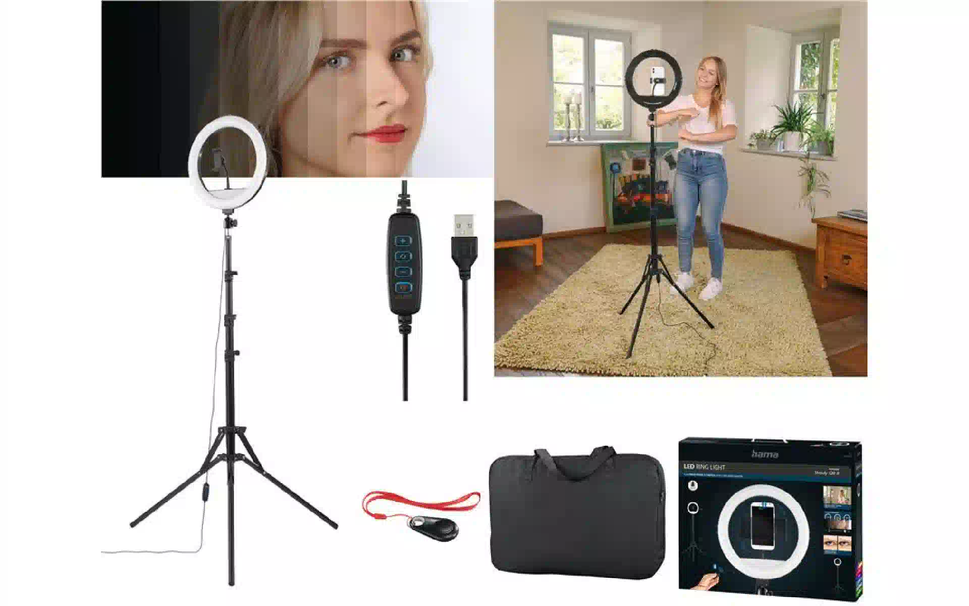 حامل ثلاثي للهواتف الذكية Hama Steady-120, Black (00004659) حامل ثلاثي للهواتف الذكية Hama Steady-120, Black (00004659)