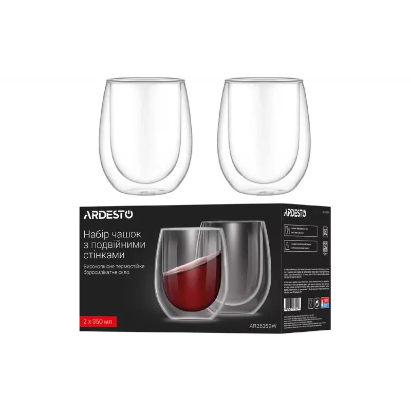 Cup Ardesto, Transparent (AR2635BW)