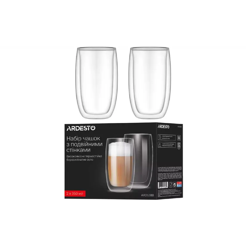 Cup Ardesto (AR2638B), 380 ml, Transparent