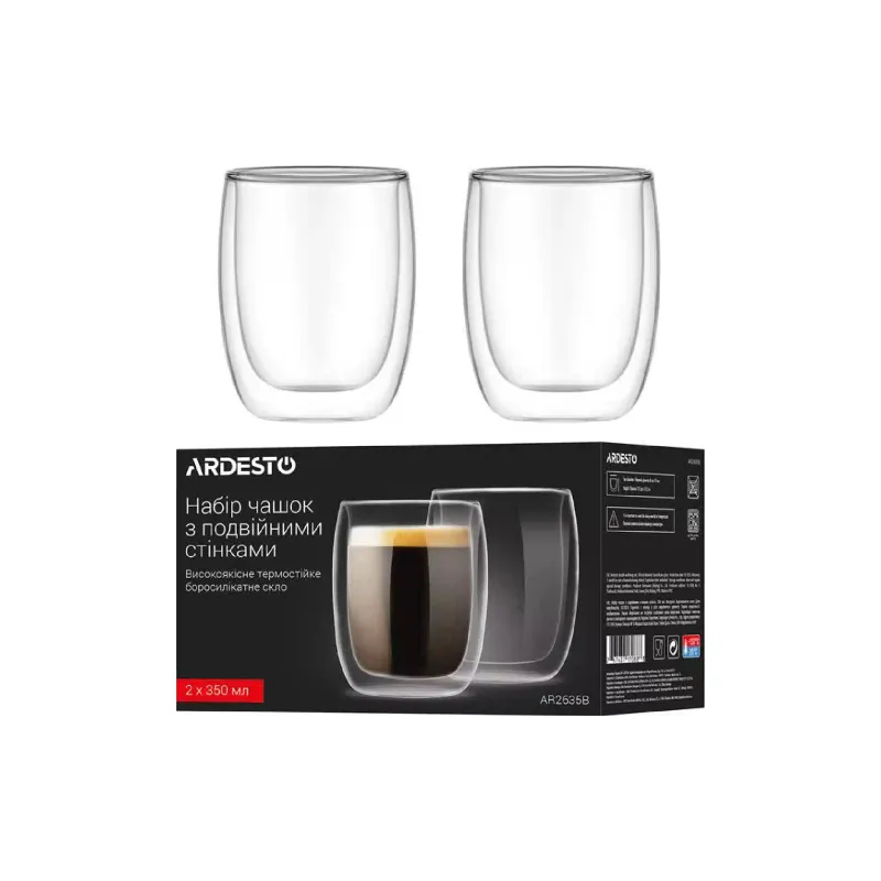 Cup Ardesto (AR2635B), 350 ml, Transparent