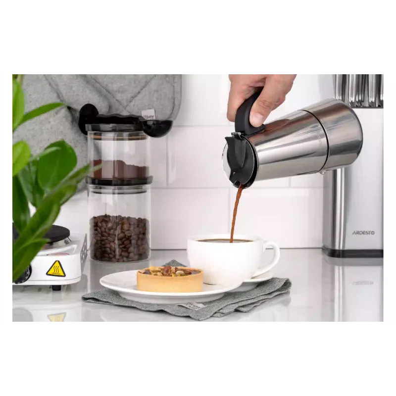 Geyser-Kaffeemaschine Ardesto Gemini Apulia, Stainless steel (AR0809SS)