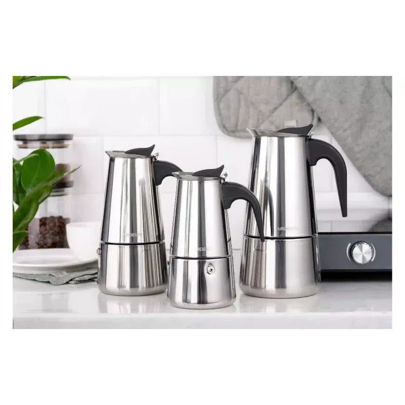 Geyser-Kaffeemaschine Ardesto Gemini Apulia, Stainless steel (AR0809SS)
