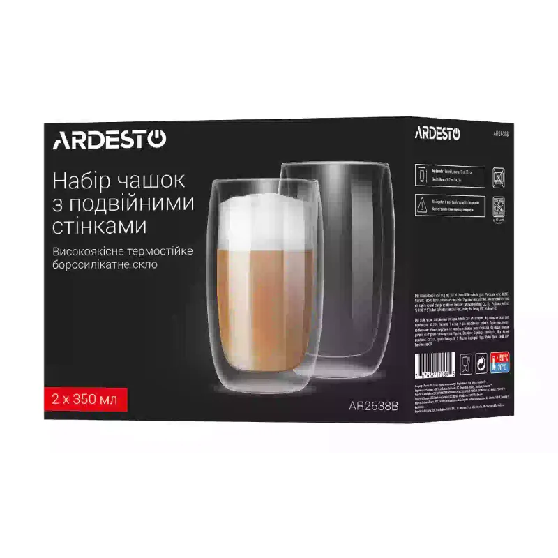 Cup Ardesto (AR2638B), 380 ml, Transparent