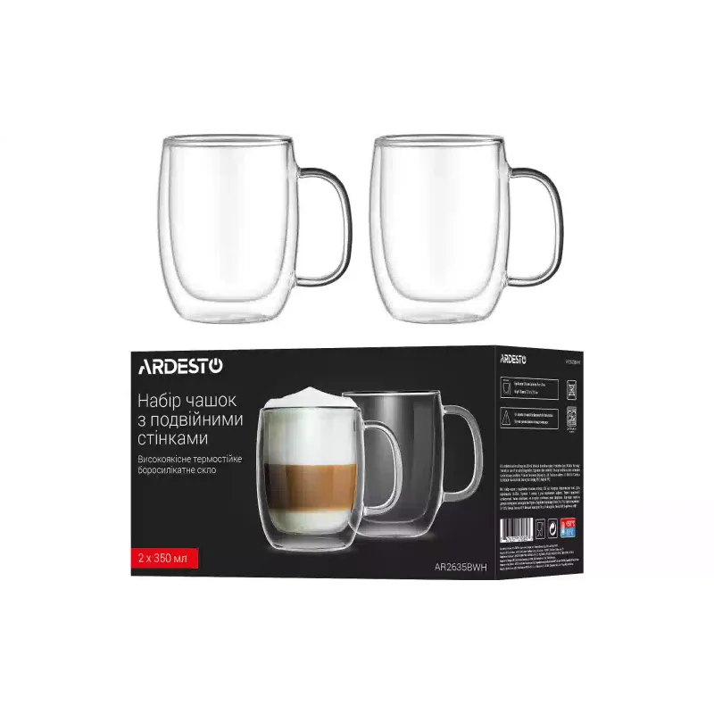 Cup Ardesto, Transparent (AR2635BWH)