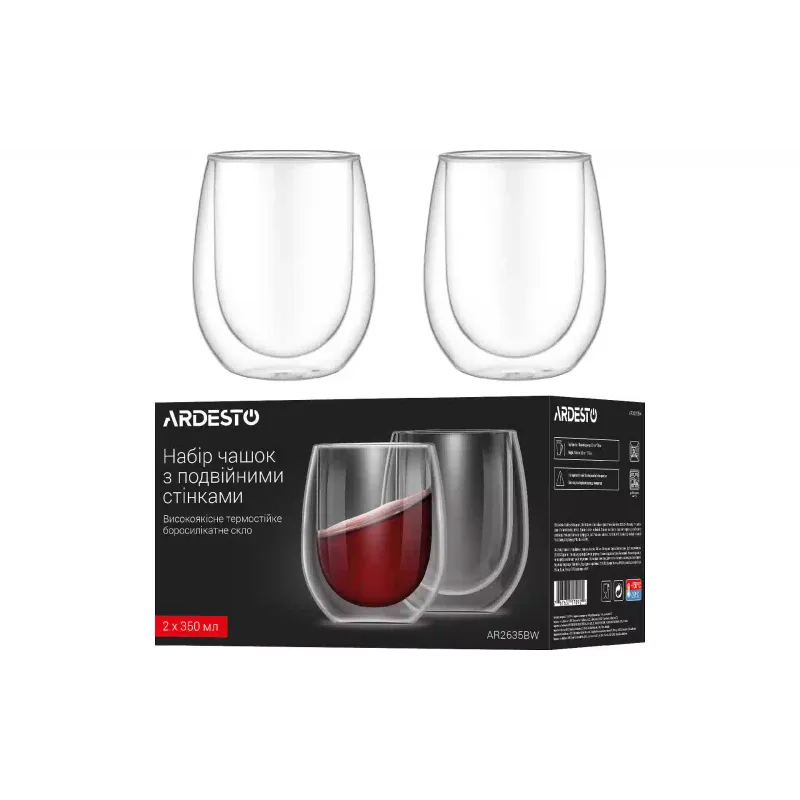 Cup Ardesto, Transparent (AR2635BW)