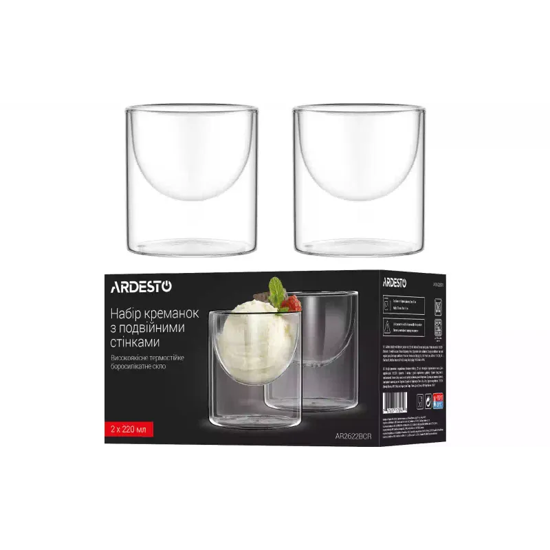 وعاء الآيس كريم Ardesto, Transparent (AR2622BCR)
