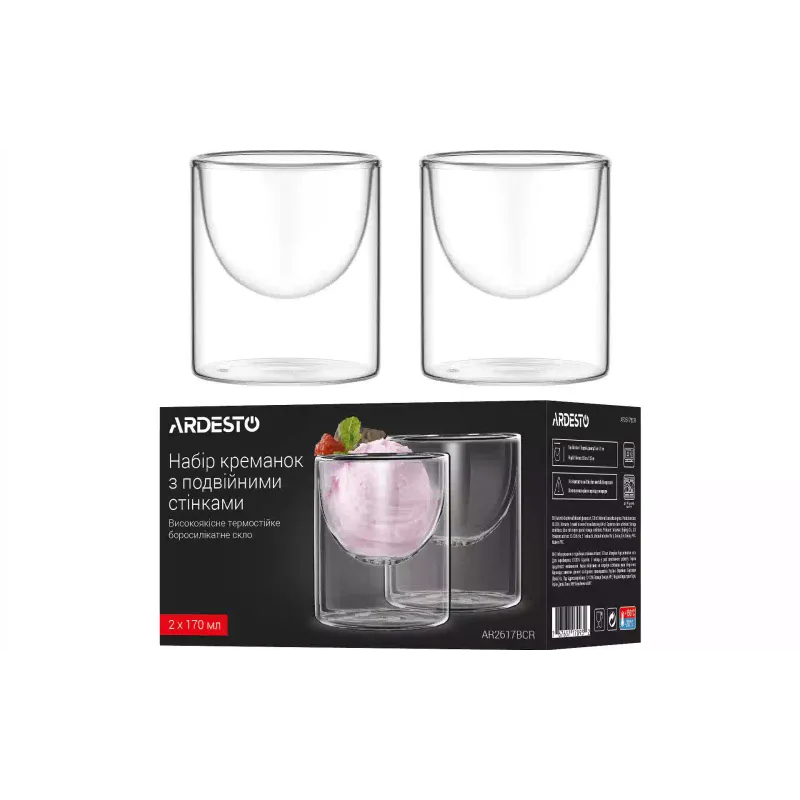 وعاء الآيس كريم Ardesto, Transparent (AR2617BCR)