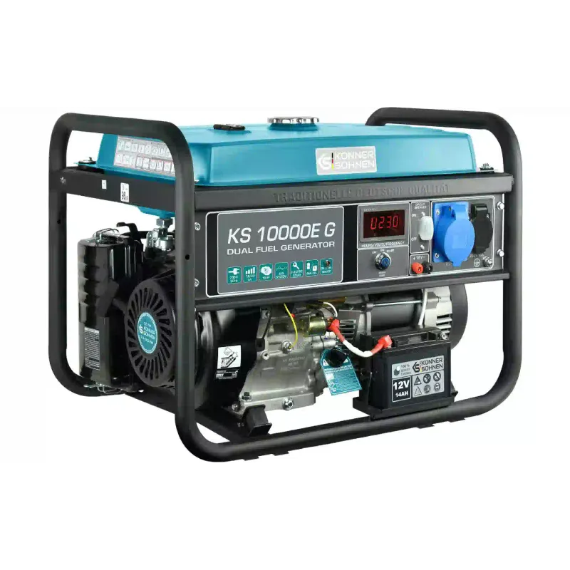 Генератор газо-бензиновый Konner&Sohnen, 8 кВт, 1 фаза, электростартер (KS 10000E G)