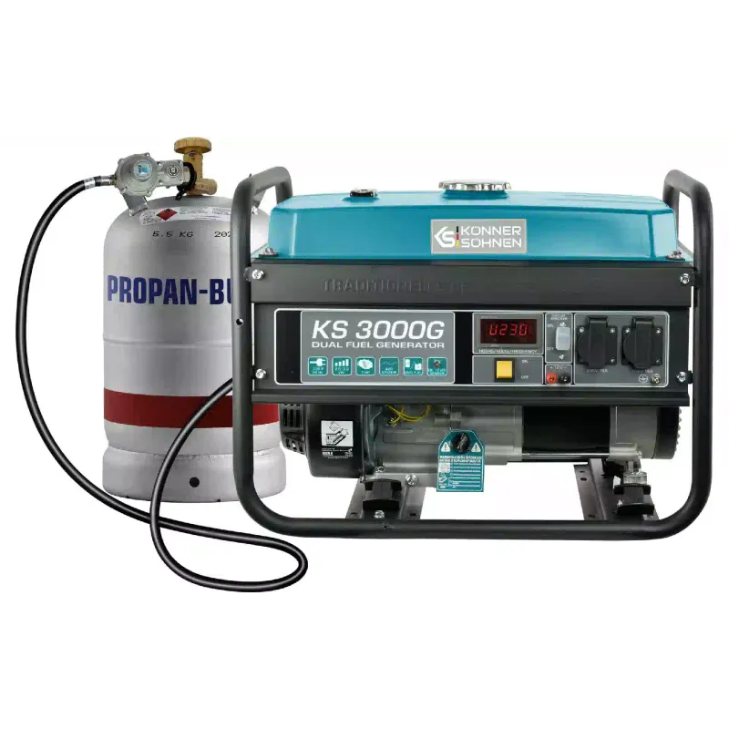 Генератор газо-бензиновий Konner&Sohnen (KS 3000G), 3 кВт, 1 фаза, руч старт