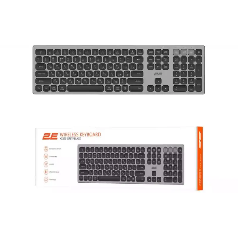 Scissor keyboard 2E  Black (2E-KS270WBGR_UA)