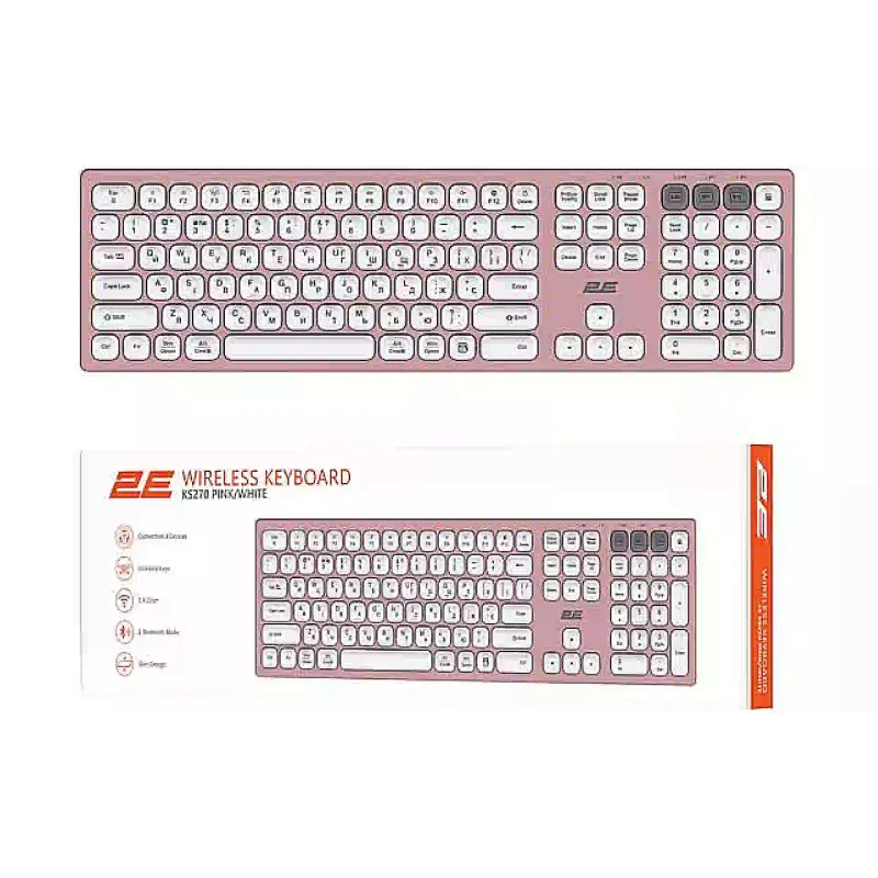 لوحة مفاتيح مقصية 2E, White (2E-KS270WBPN_UA)