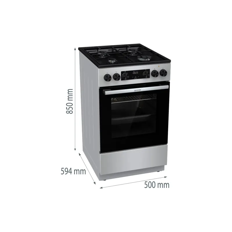 Kombinált tűzhely Gorenje GK5C60SJ/FM514D-JPD4B, Titan (GK5C60SJ)