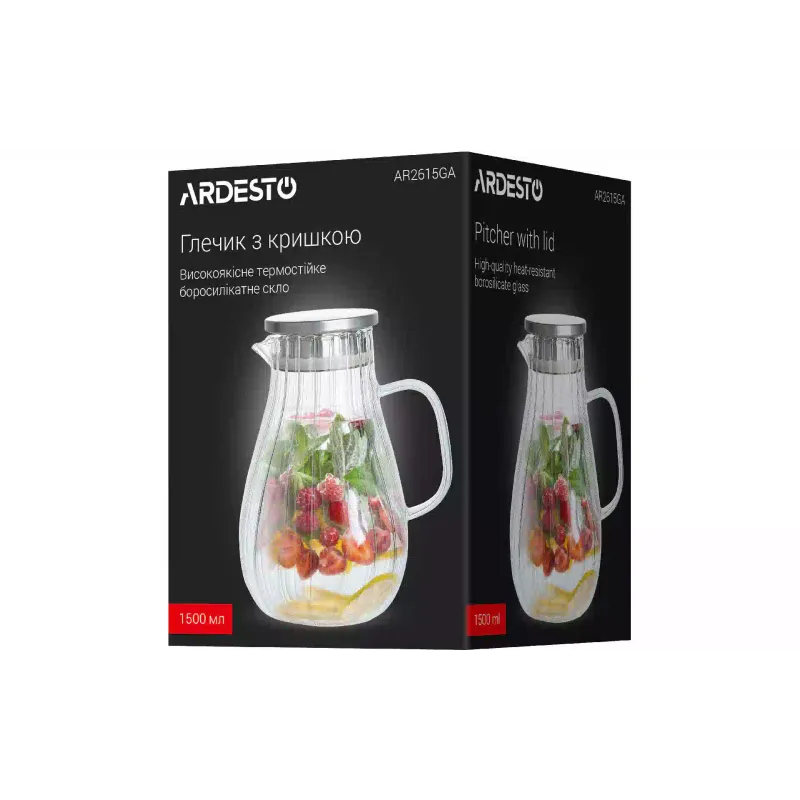 Κανάτα με καπάκι Ardesto Iceberg, Transparent (AR2615GA)