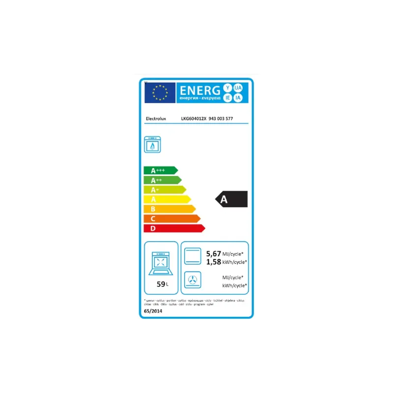 Gas stove Electrolux (LKG604012X)