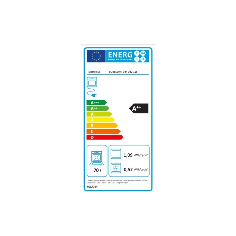 Forno embutido Electrolux, Black (EOB8S39H)