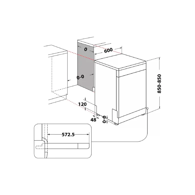 غسالة الأواني Whirlpool (W2FHD624X)