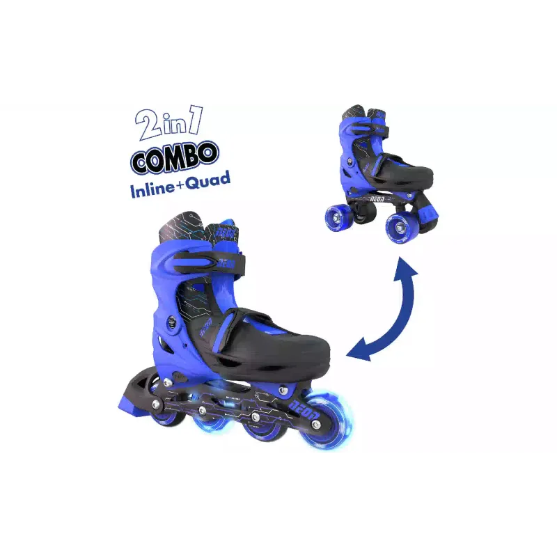 Rolerji Neon Combo Skates, Blue (NT09B4)