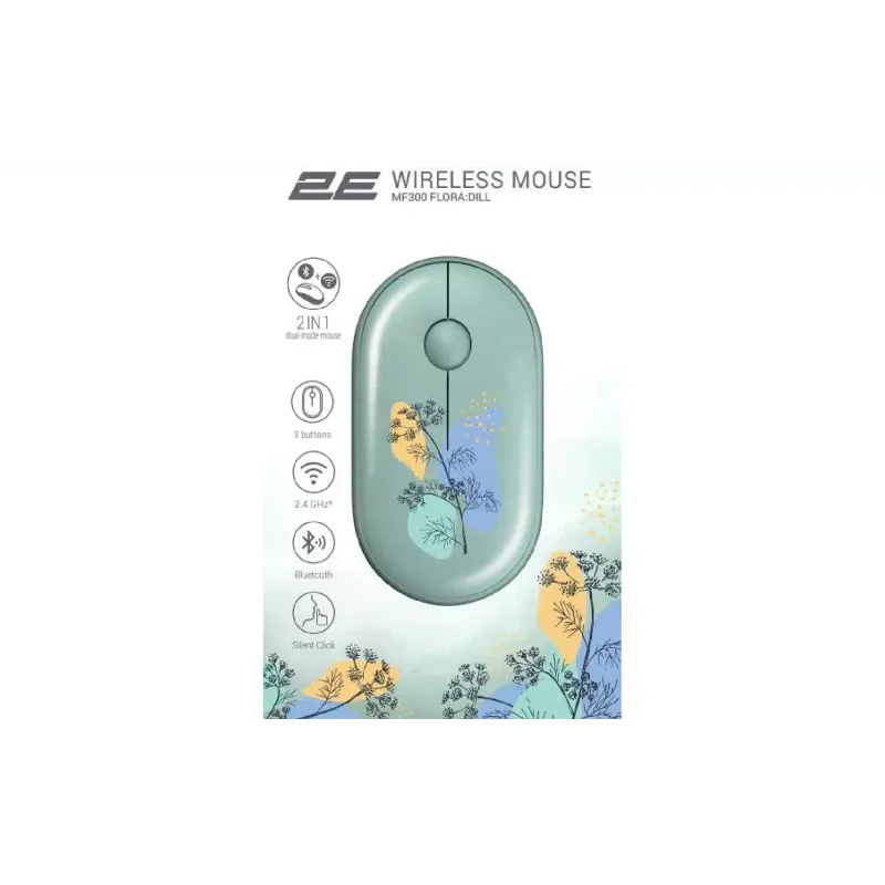 Mouse 2E  Green MF300 (2E-MF300WFLORAGN)