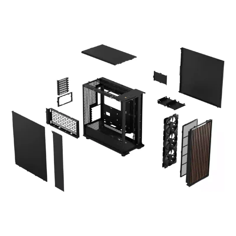 حالة الكمبيوتر Fractal Design, Black (FD-C-NOR1X-01)