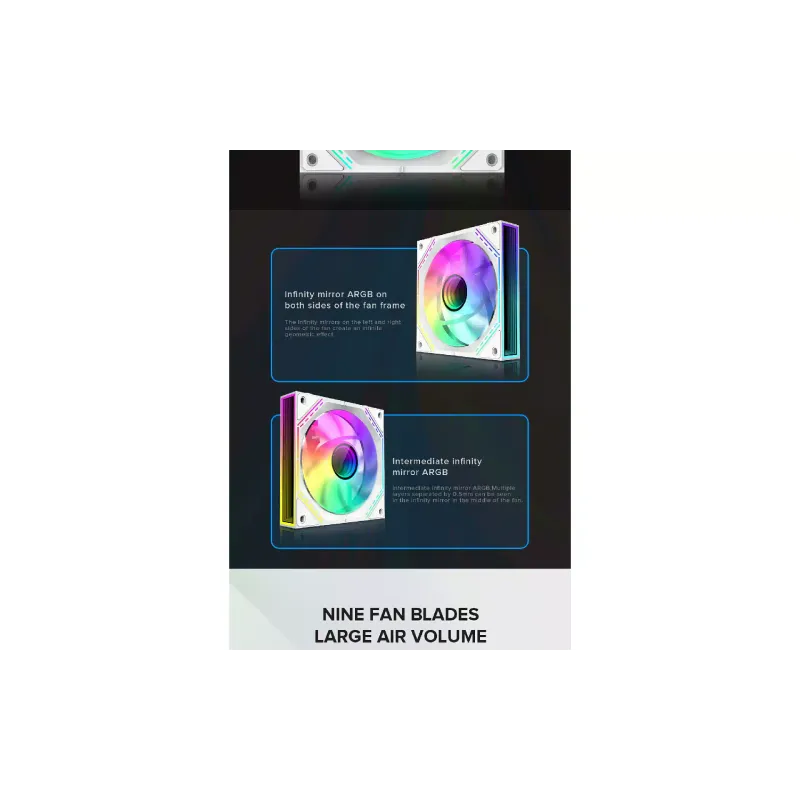 Корпусный вентилятор Gamemax  (FN12A-S3I-W)