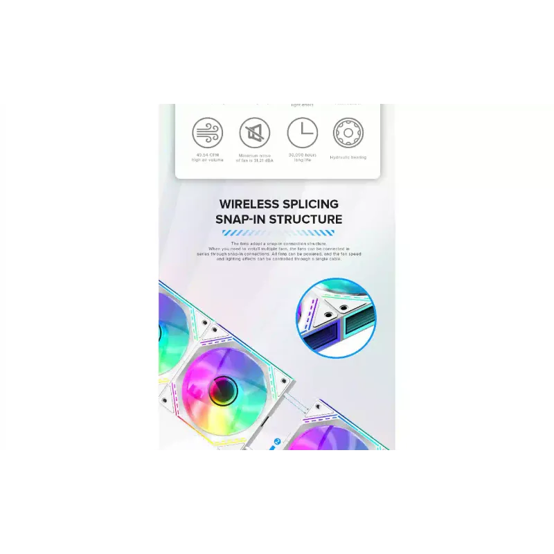 Корпусный вентилятор Gamemax  (FN12A-S3I-W)