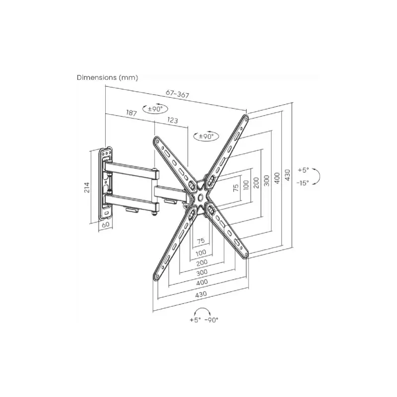 Nosilec za monitor Brateck (LDA40-443)
